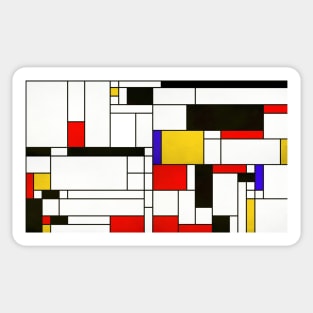 Mondrian Style Abstract Art Sticker